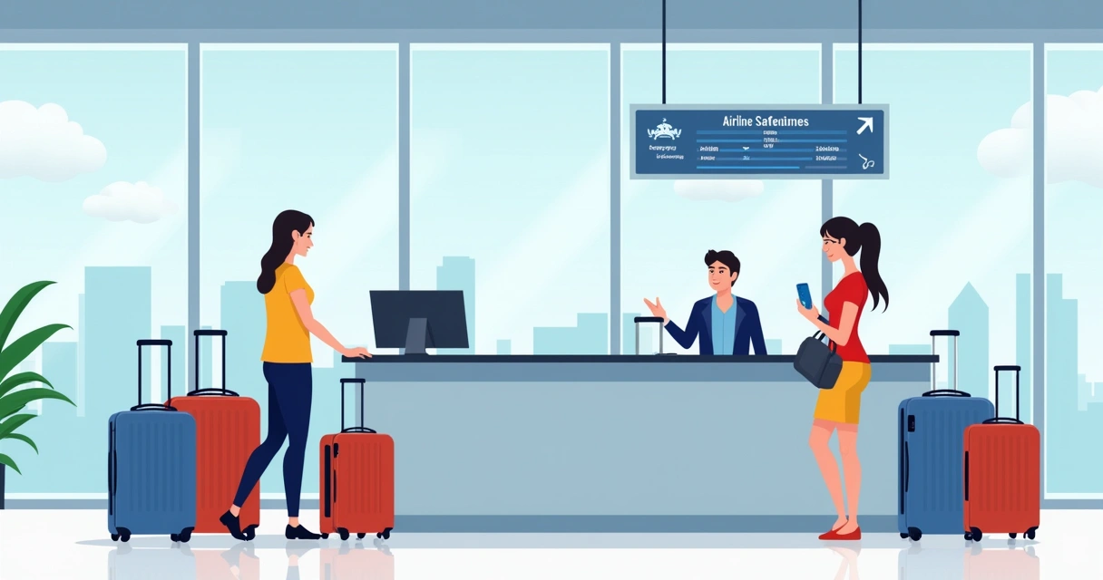 Passageiro registrando ocorrência de extravio de bagagem no balcão da companhia aérea no aeroporto